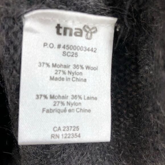 Aritzia TNA Wool Mohair Dark Grey Button Cardigan Sz XS‎ - Picture 10 of 10